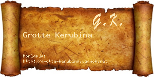 Grotte Kerubina névjegykártya